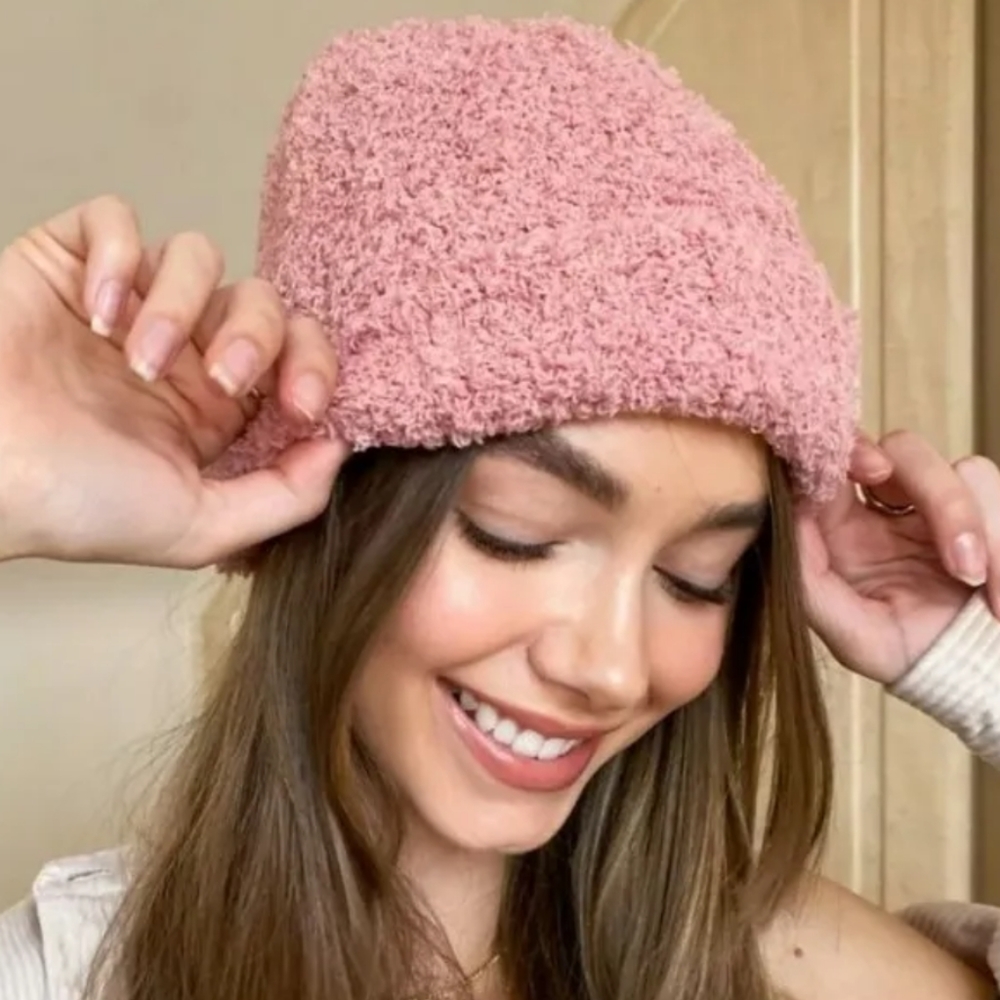 Free People Cloud Rib Women's Blush Pink Beanie Hat